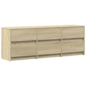 vidaXL TV-Schrank mit LED-Beleuchtung Sonoma-Eiche 140x34x50 cm