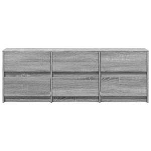 vidaXL TV-Schrank mit LED-Beleuchtung Grau Sonoma 140x34x50 cm