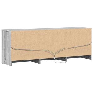 vidaXL TV-Schrank mit LED-Beleuchtung Grau Sonoma 140x34x50 cm