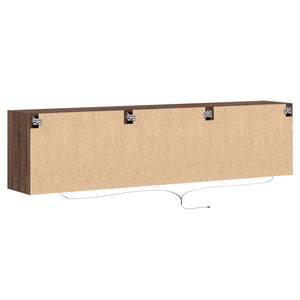 vidaXL TV-Wandschrank mit LED Braun Eichen-Optik 180x31x45 cm