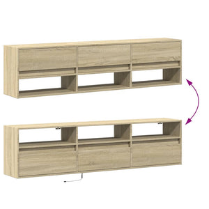 vidaXL TV-Wandschrank mit LED Sonoma-Eiche 180x31x45 cm