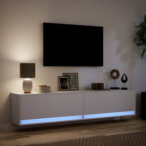 vidaXL TV-Wandschrank mit LED Weiß 180x31x38 cm