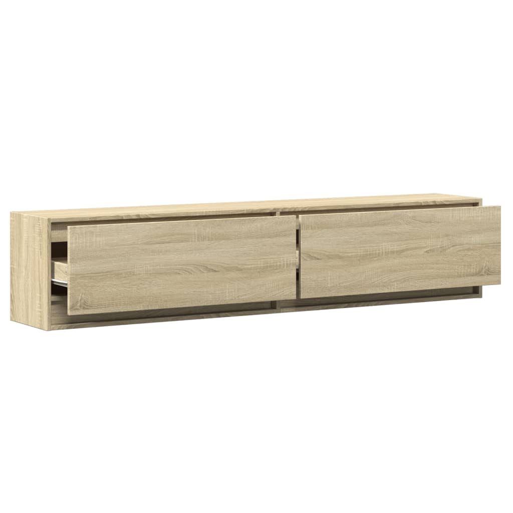 vidaXL TV-Wandschrank mit LED Sonoma-Eiche 180x31x38 cm