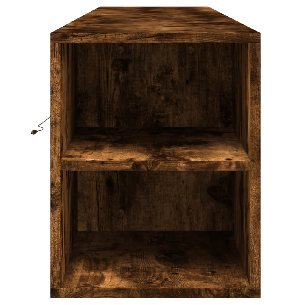 vidaXL TV-Wandschrank mit LED-Beleuchtung Räuchereiche 180x31x39,5 cm