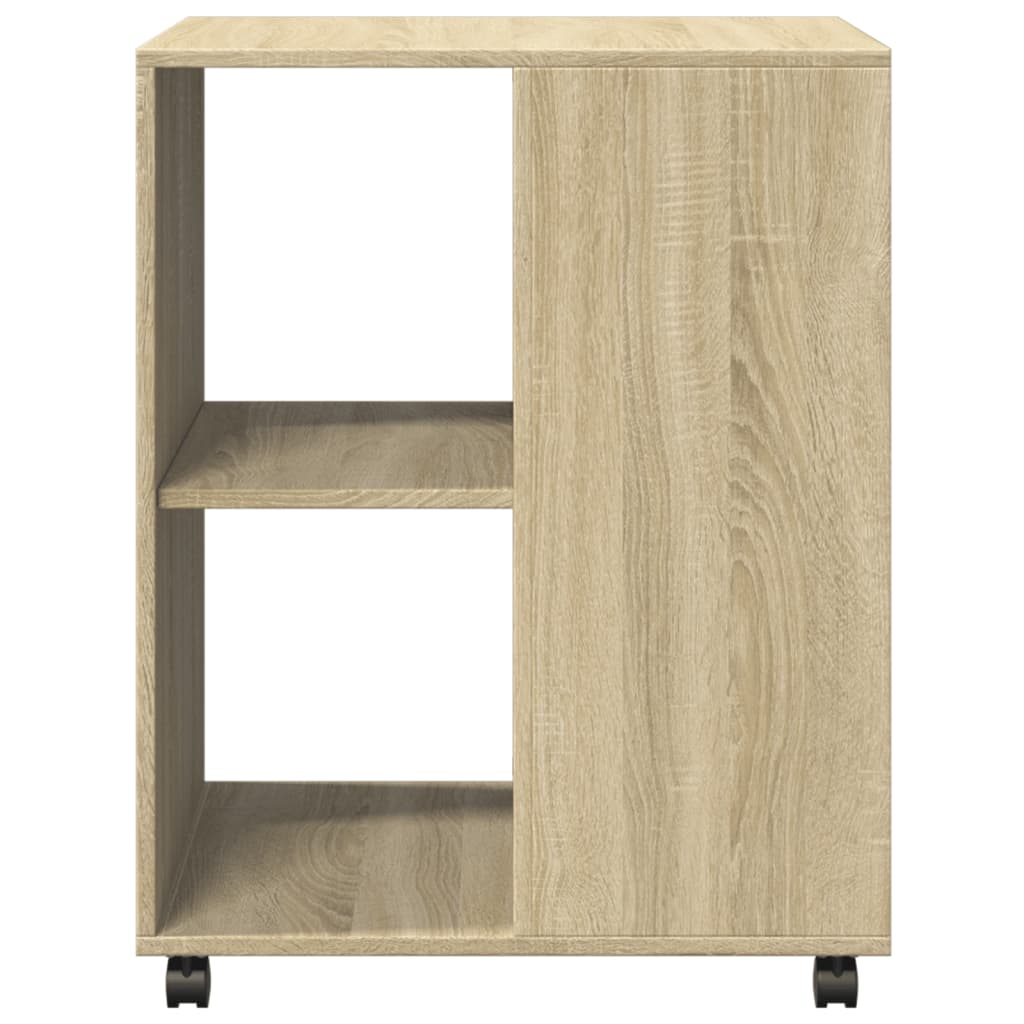 Beistelltisch mit Rollen Sonoma-Eiche 55x60x78 cm Holzwerkstoff