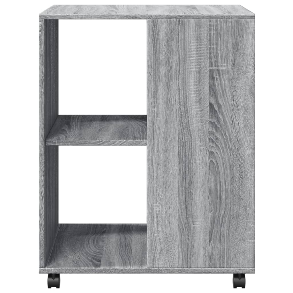 vidaXL Beistelltisch mit Rollen Grau Sonoma 55x60x78 cm Holzwerkstoff