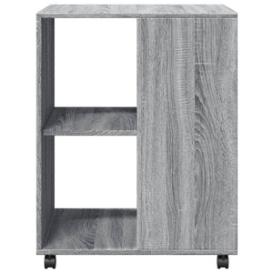 vidaXL Beistelltisch mit Rollen Grau Sonoma 55x60x78 cm Holzwerkstoff