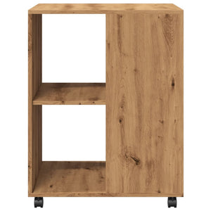 vidaXL Beistelltisch mit Rollen Artisan-Eiche 55x60x78cm Holzwerkstoff