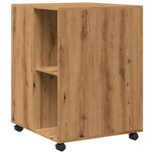 vidaXL Beistelltisch mit Rollen Artisan-Eiche 55x60x78cm Holzwerkstoff