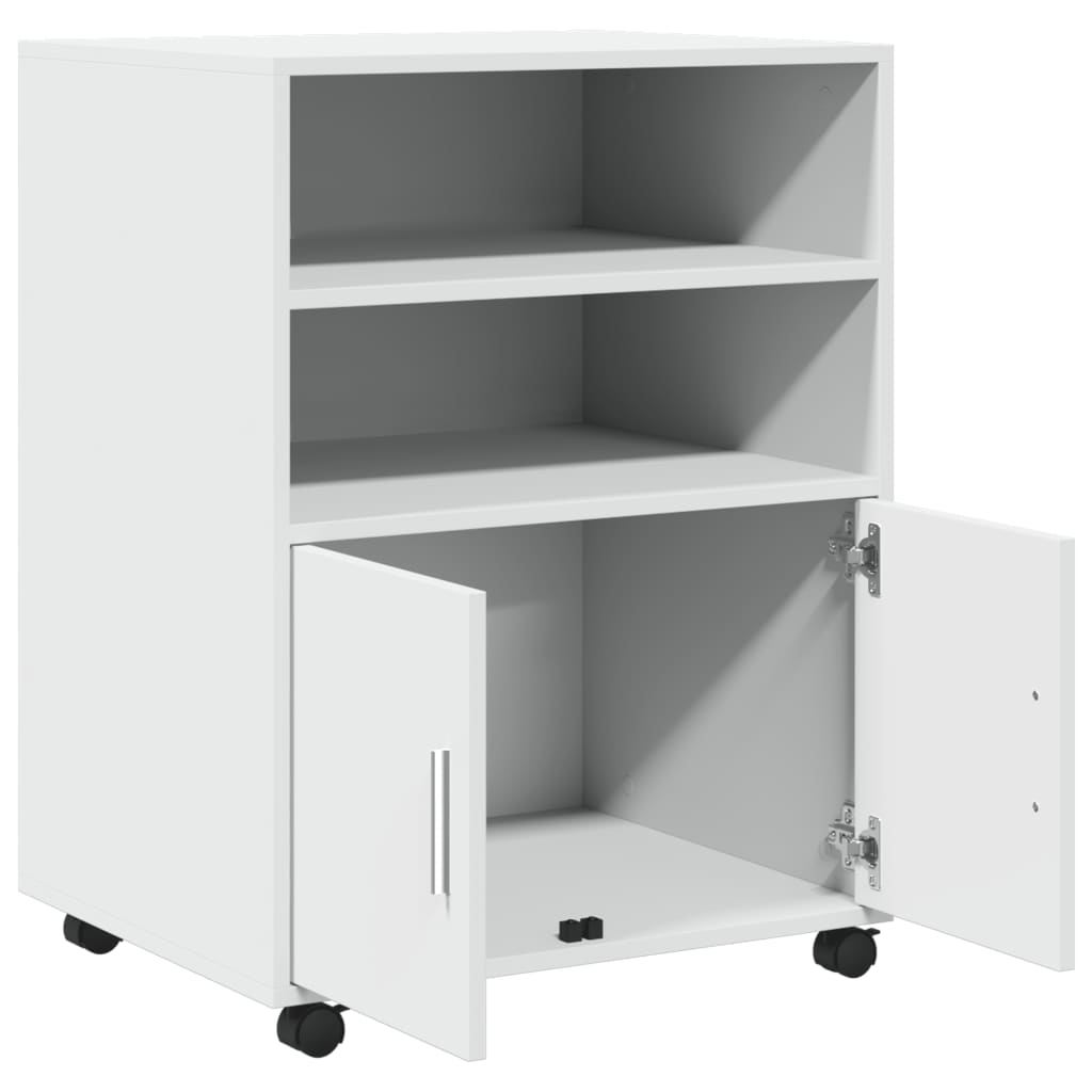 vidaXL Rollschrank Weiß 60x48x81 cm Holzwerkstoff