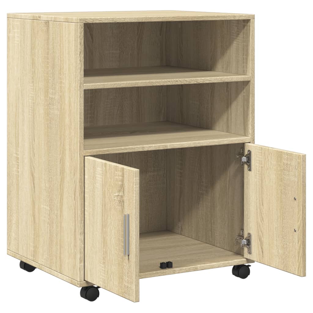 vidaXL Rollschrank Sonoma-Eiche 60x48x81 cm Holzwerkstoff