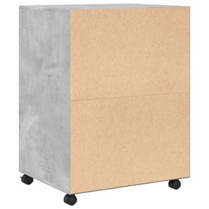 vidaXL Rollschrank Betongrau 60x48x81 cm Holzwerkstoff