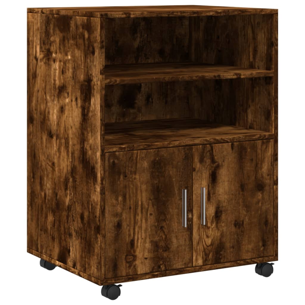 vidaXL Rollschrank Räuchereiche 60x48x81 cm Holzwerkstoff