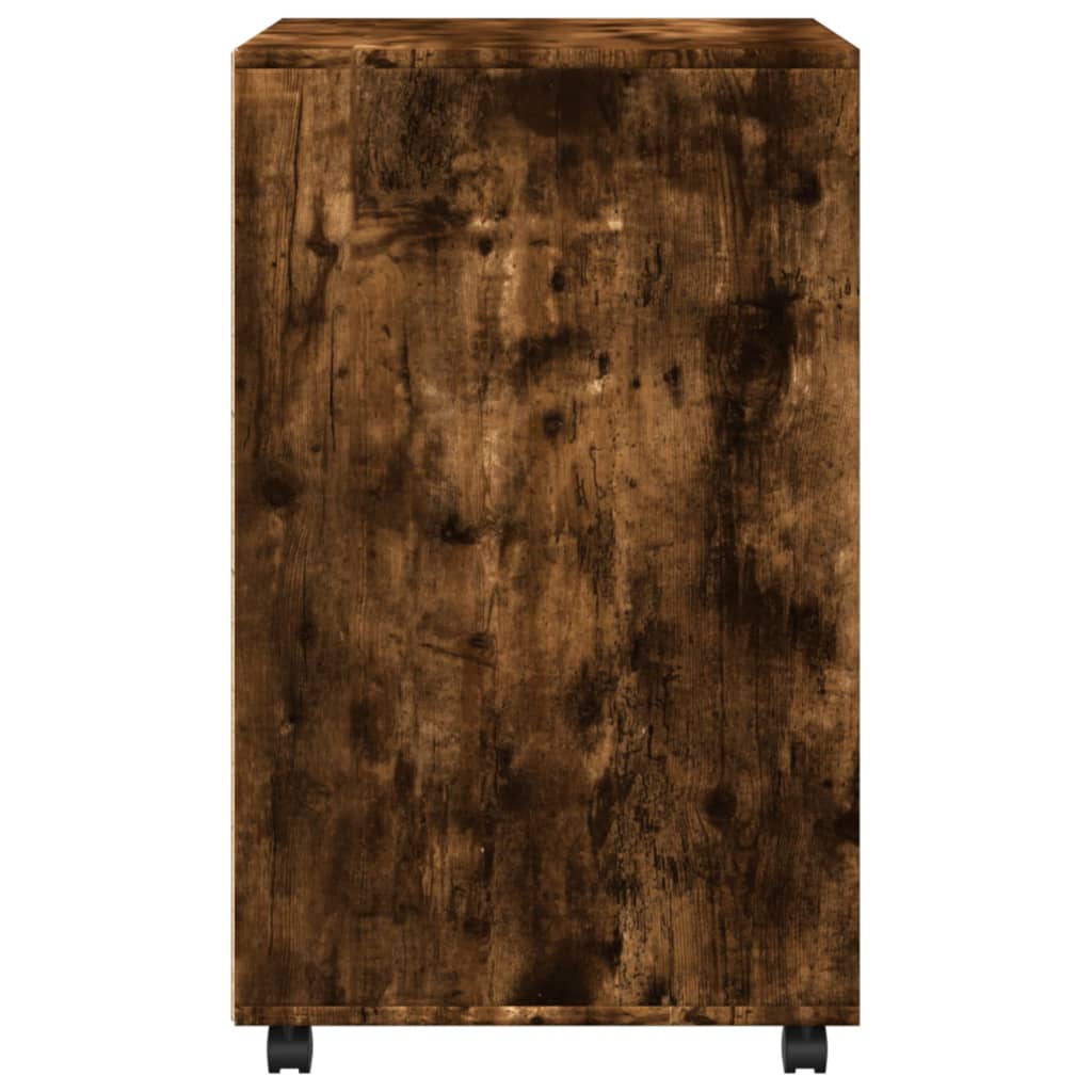 vidaXL Rollschrank Räuchereiche 60x48x81 cm Holzwerkstoff