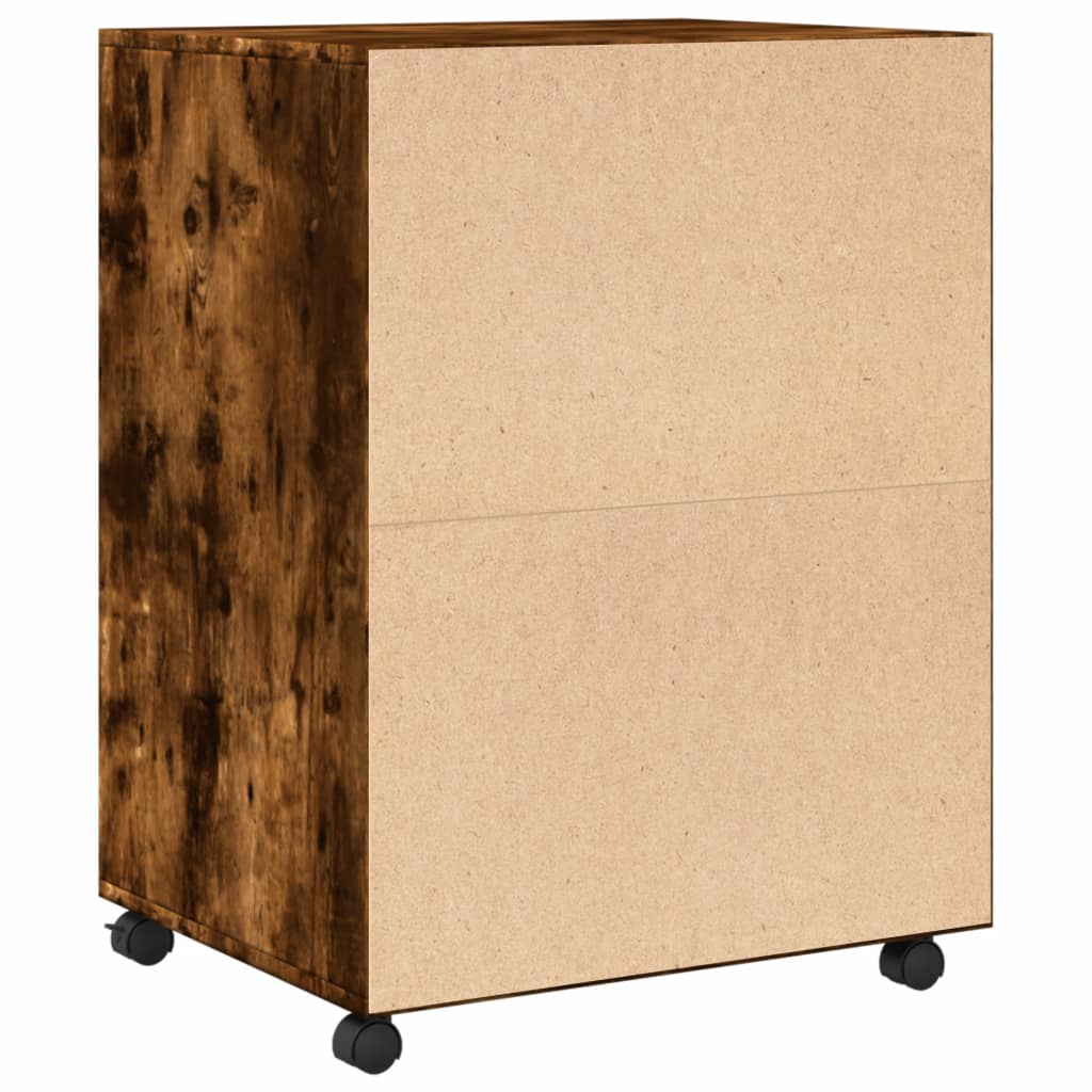 vidaXL Rollschrank Räuchereiche 60x48x81 cm Holzwerkstoff