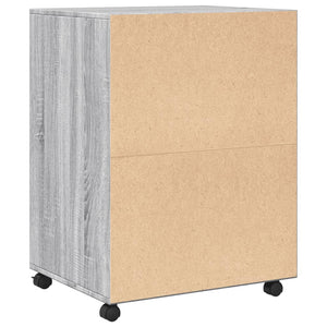 vidaXL Rollschrank Grau Sonoma 60x48x81 cm Holzwerkstoff