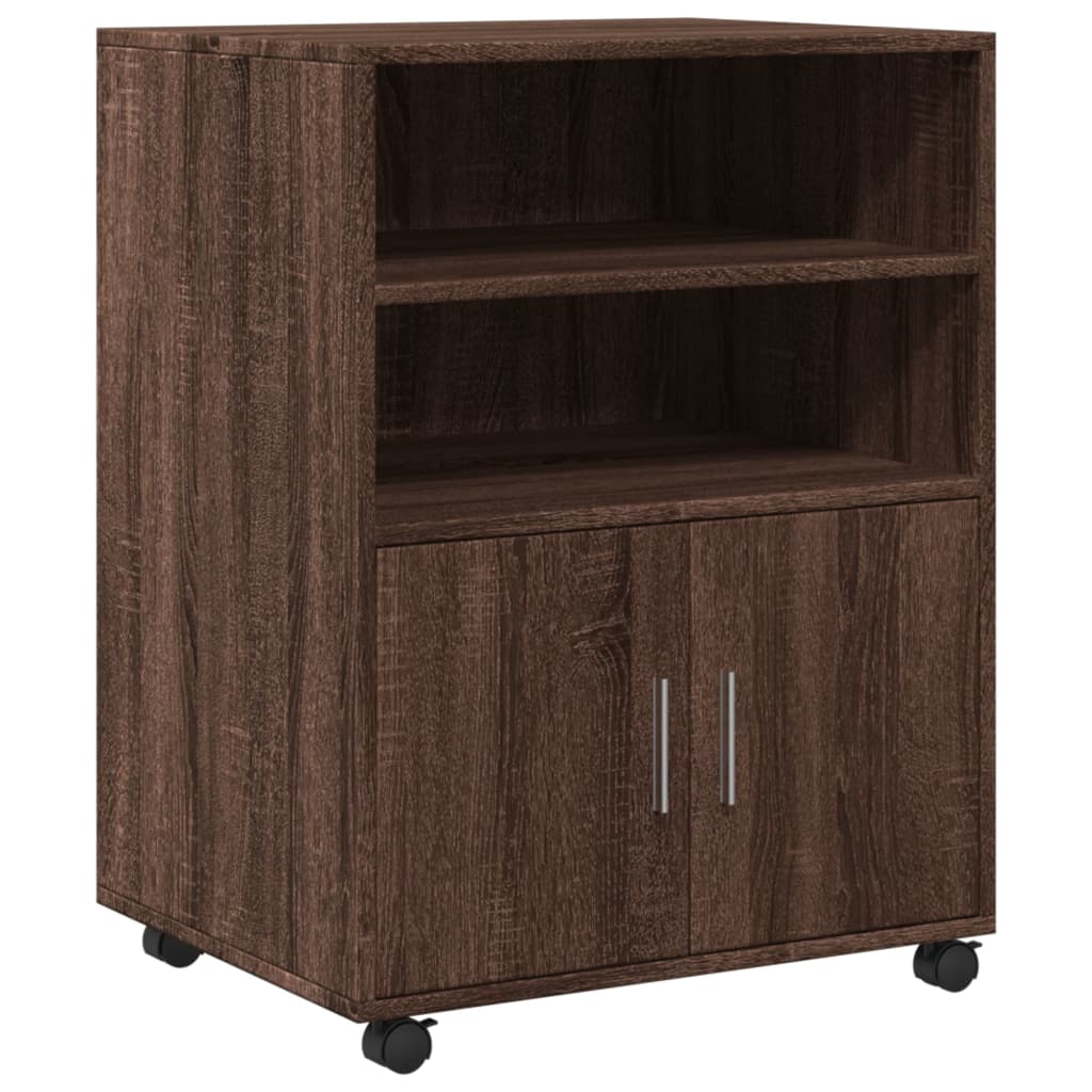 vidaXL Rollschrank Braun Eichen-Optik 60x48x81 cm Holzwerkstoff