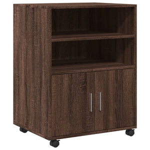 vidaXL Rollschrank Braun Eichen-Optik 60x48x81 cm Holzwerkstoff