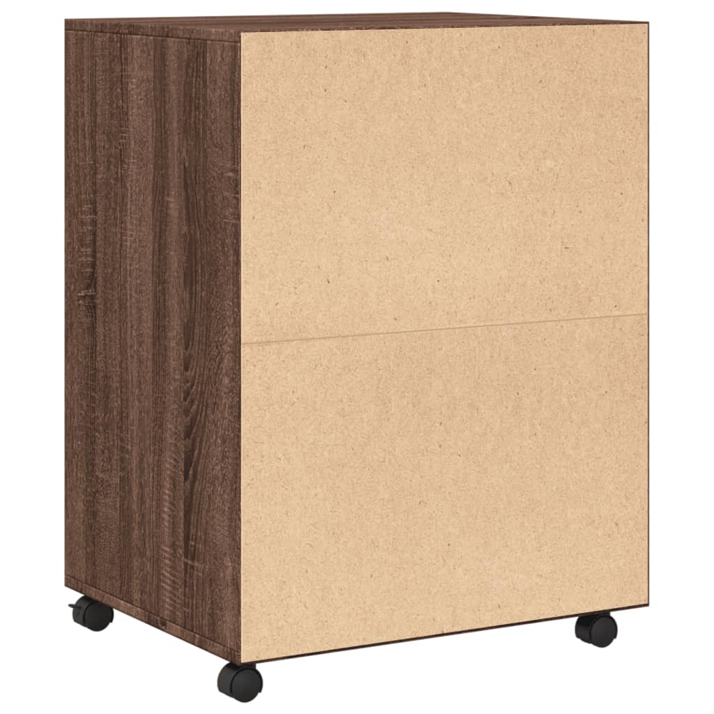 vidaXL Rollschrank Braun Eichen-Optik 60x48x81 cm Holzwerkstoff