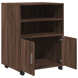 vidaXL Rollschrank Braun Eichen-Optik 60x48x81 cm Holzwerkstoff