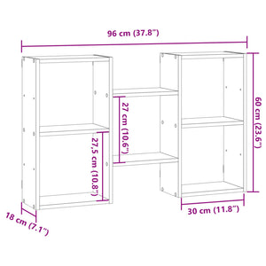 vidaXL Wandregal Sonoma-Eiche 96x18x60 cm Holzwerkstoff