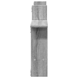 vidaXL Wandregale 2 Stk. Grau Sonoma 50x12x50 cm Holzwerkstoff