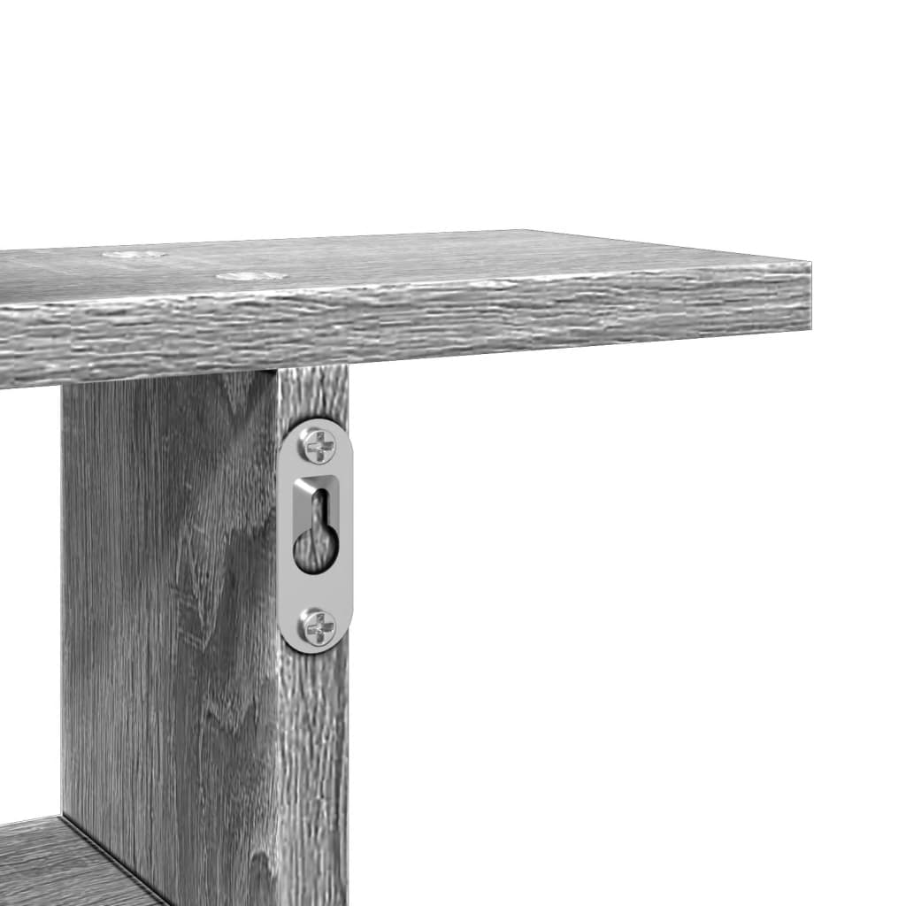 vidaXL Wandregale 2 Stk. Grau Sonoma 50x12x50 cm Holzwerkstoff