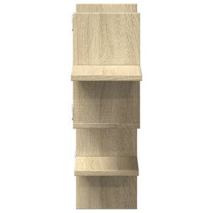 vidaXL Wandregal Sonoma-Eiche 124,5x18x60,5 cm Holzwerkstoff