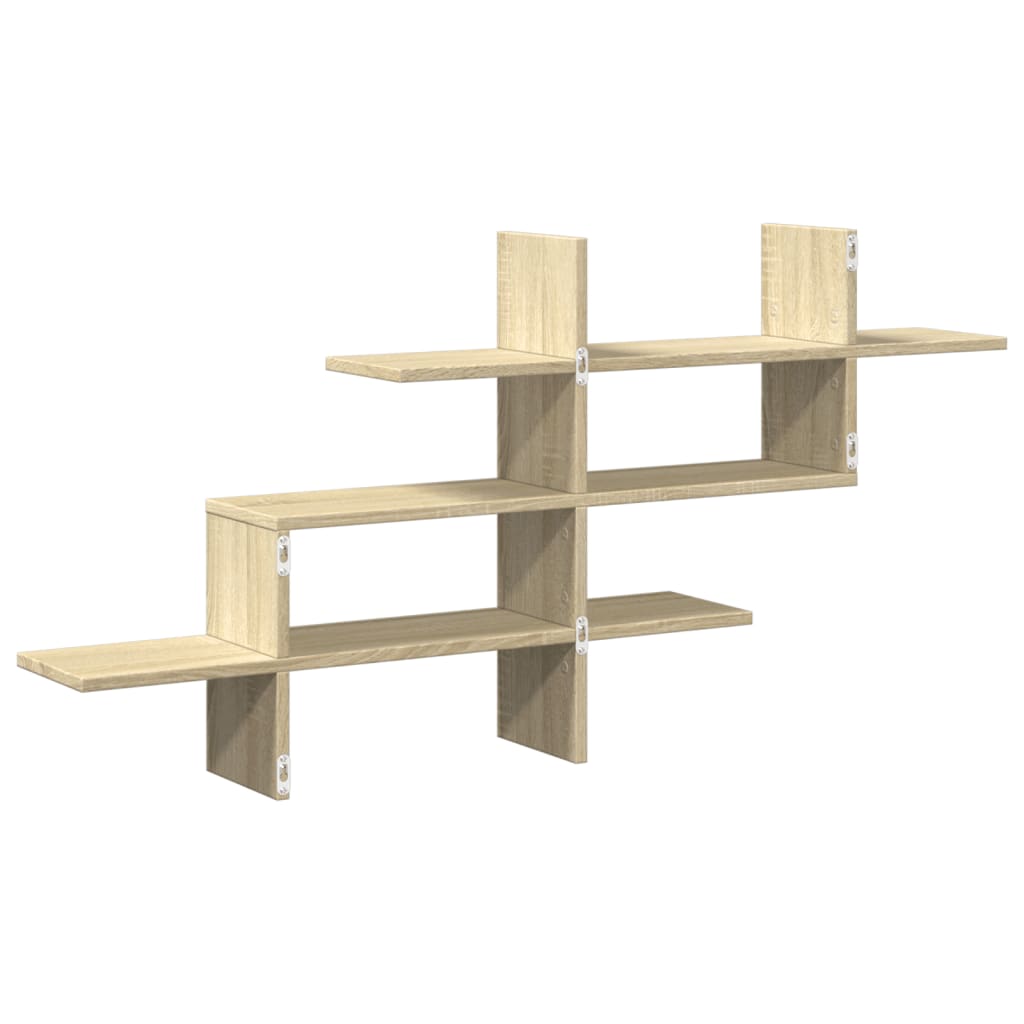 vidaXL Wandregal Sonoma-Eiche 124,5x18x60,5 cm Holzwerkstoff