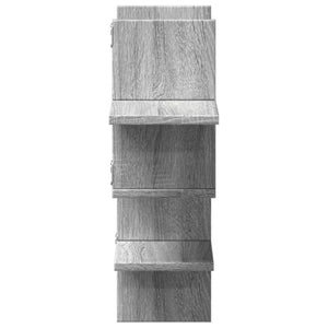 Wandregal Grau Sonoma 124,5x18x60,5 cm Holzwerkstoff VIDAXL