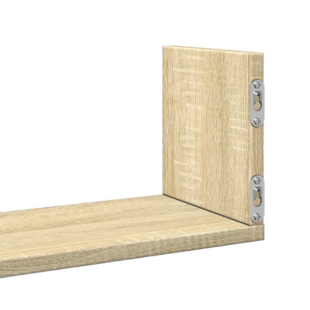 vidaXL Wandregale 3 Stk. Sonoma-Eiche 80x18x18 cm Holzwerkstoff