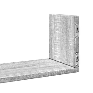 vidaXL Wandregale 3 Stk. Grau Sonoma 80x18x18 cm Holzwerkstoff