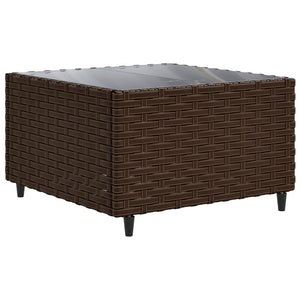 vidaXL 10-tlg. Garten-Sofagarnitur mit Kissen Braun Poly Rattan