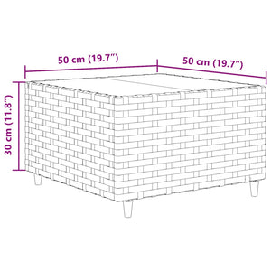 vidaXL 10-tlg. Garten-Sofagarnitur mit Kissen Braun Poly Rattan