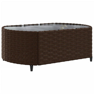 vidaXL 10-tlg. Garten-Sofagarnitur mit Kissen Braun Poly Rattan