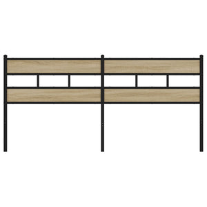 Kopfteil Sonoma-Eiche 180 cm Eisen und Holzwerkstoff