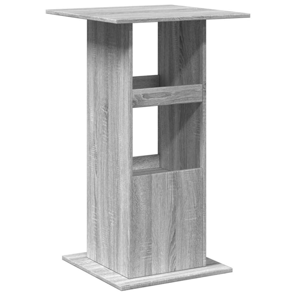 Bartisch mit Ablagen Grau Sonoma 60x60x102 cm Holzwerkstoff