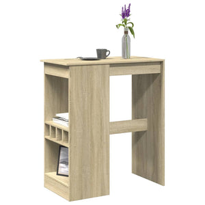 vidaXL Bartisch mit Regal Sonoma-Eiche 90x47,5x103,5 cm Holzwerkstoff