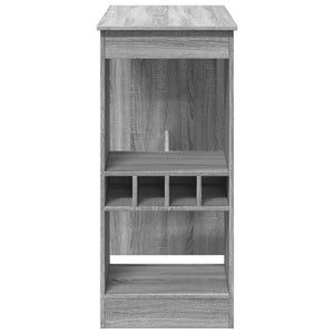 vidaXL Bartisch mit Regal Grau Sonoma 90x47,5x103,5 cm Holzwerkstoff