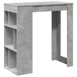 Bartisch mit Regal Betongrau 102x50x103,5 cm Holzwerkstoff