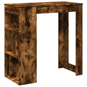 Bartisch mit Regal Räuchereiche 102x50x103,5 cm Holzwerkstoff