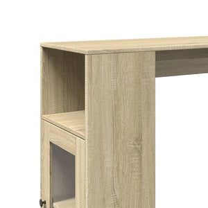 vidaXL Bartisch mit Regal Sonoma-Eiche 101x40x103,5 cm Holzwerkstoff