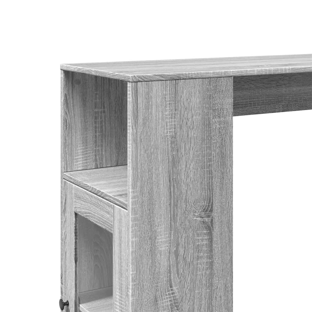 vidaXL Bartisch mit Regal Grau Sonoma 101x40x103,5 cm Holzwerkstoff