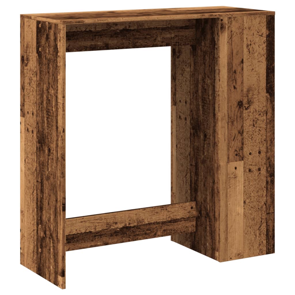 vidaXL Bartisch mit Regal Altholz-Optik 101x40x103,5 cm Holzwerkstoff