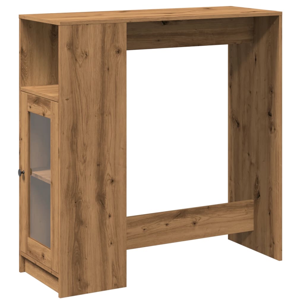 vidaXL Bartisch mit Regal Artisan-Eiche 101x40x103,5 cm Holzwerkstoff