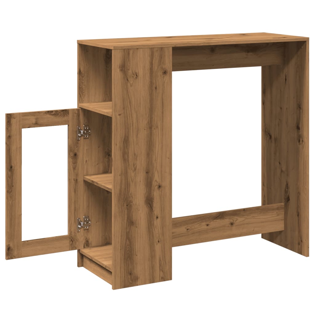 vidaXL Bartisch mit Regal Artisan-Eiche 101x40x103,5 cm Holzwerkstoff