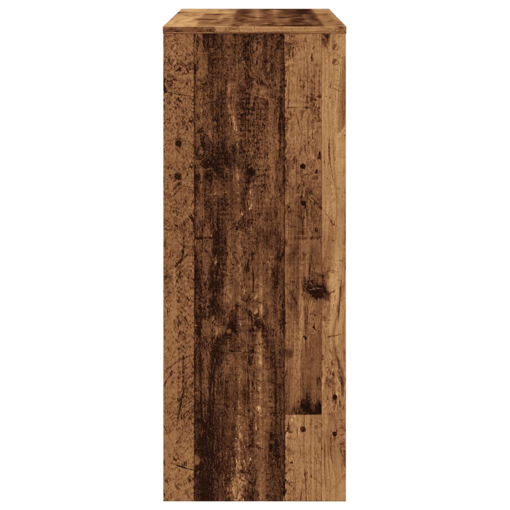 Bartisch mit Regal Altholz-Optik 90x40x103,5 cm Holzwerkstoff