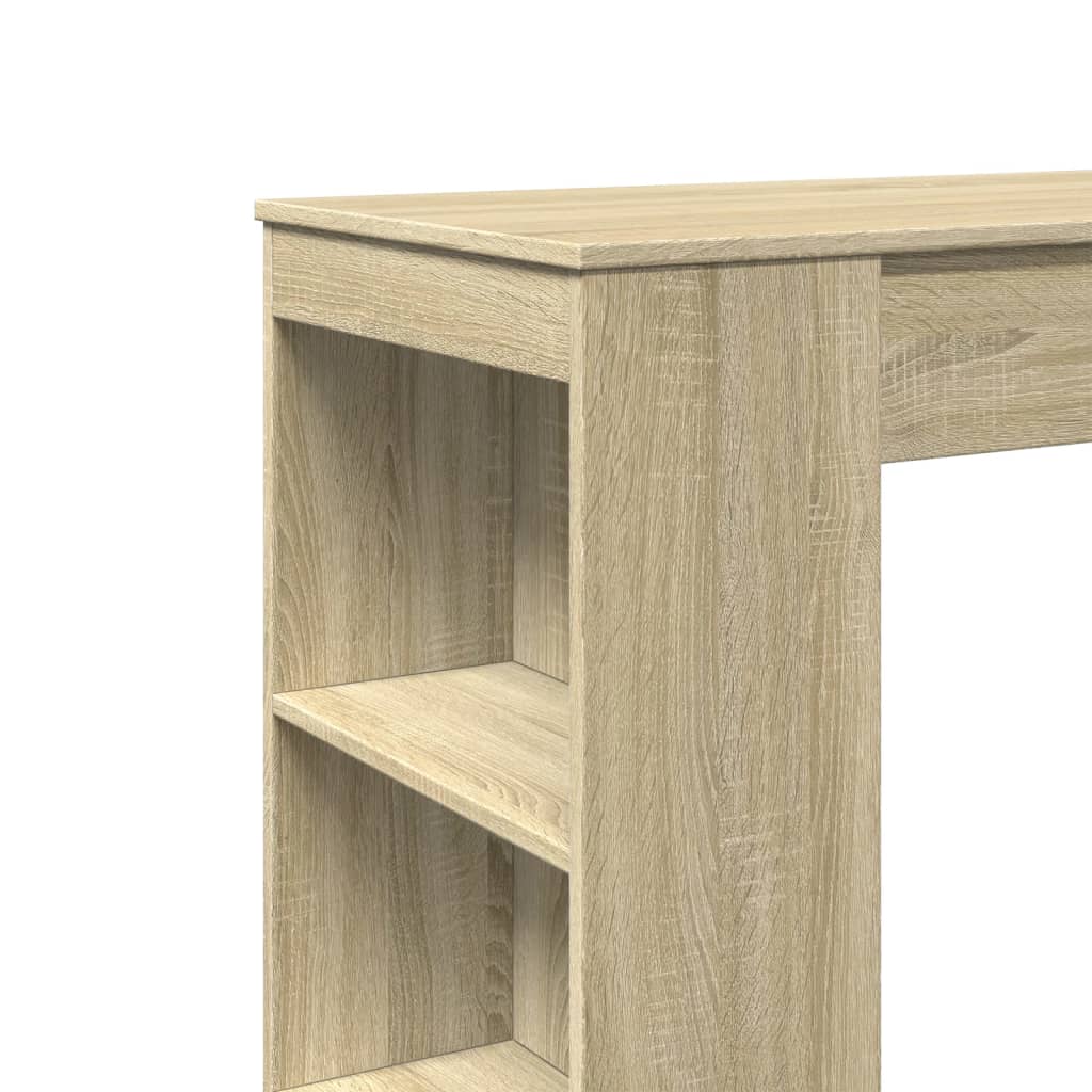 vidaXL Bartisch mit Regal Sonoma-Eiche 95x47x103,5 cm Holzwerkstoff