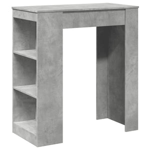 vidaXL Bartisch mit Regal Betongrau 95x47x103,5 cm Holzwerkstoff