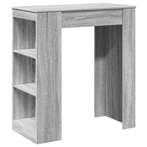 vidaXL Bartisch mit Regal Grau Sonoma 95x47x103,5 cm Holzwerkstoff